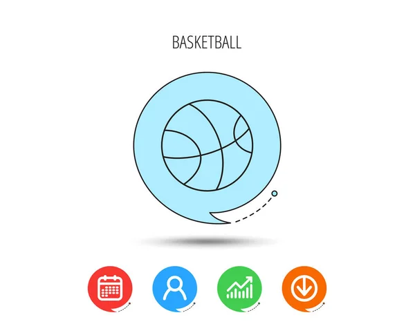 Basketball icon. Sport ball sign.
