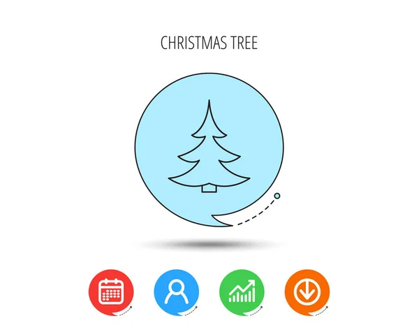 Christmas fir tree icon. Spruce sign. — Stock Vector