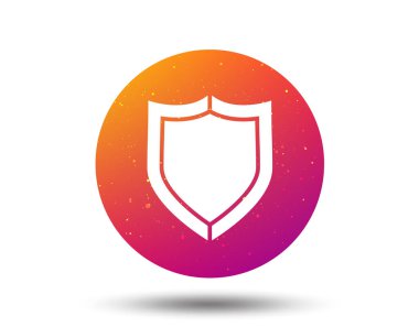 Kalkan koruma simgesi. Savunma ekipman işareti.