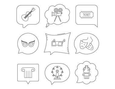 Müzesi, gitar müzik ve Tiyatro maskeleri simgeler.