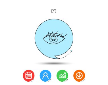 Göz simgesini. İnsan vizyon işareti.