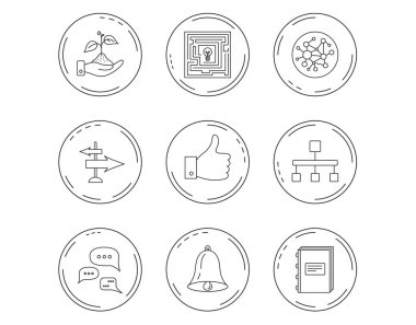 Global ağ gibi ve konuşma simgeler.