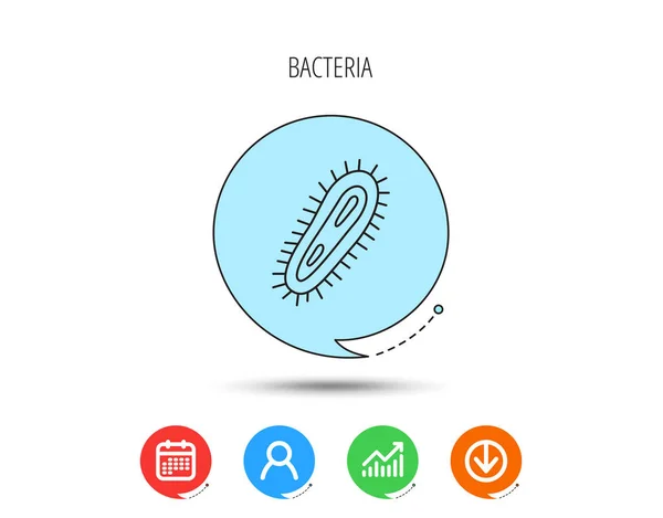 Icona dei batteri. Simbolo di infezione medicinale . — Vettoriale Stock
