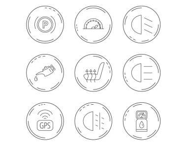 Sis ışıkları ve gps simgeleri geçen motor yağı.