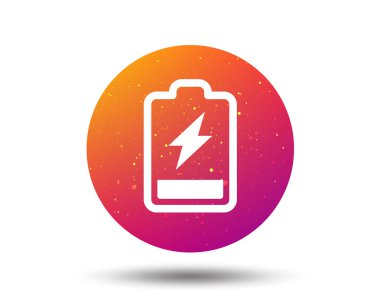 Pil güç simgesi. Akümülatör işareti şarj.