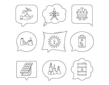 Güneş enerjisi sistemleri enerji, pil ve petrol varil.