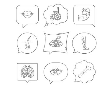 Göz, Nöroloji beyin ve damar varis simgeleri.