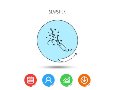 Slapstick Icon çekim. Kutlama işareti.
