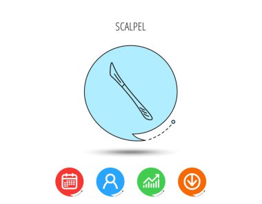 Neşter simgesi. Cerrah aracı işareti.