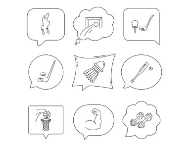 Atlama ipi, futbol ve golf simgeler.