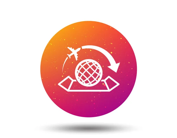 Världen karta ikon. Planet resa tecken. — Stock vektor