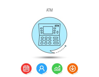 ATM simgesi. Otomatik Para Çekme işareti.