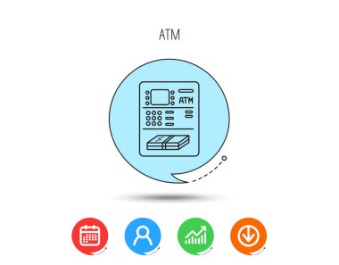 ATM simgesi. Otomatik Para Çekme işareti.