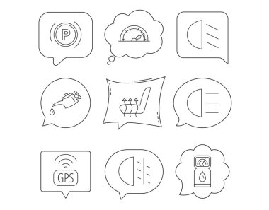 Sis ışıkları ve gps simgeleri geçen motor yağı.