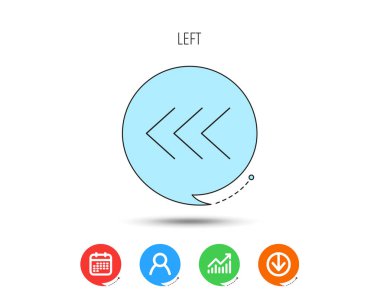 Sol ok simgesi. Önceki işaret.