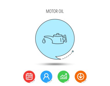 Motor yağı simgesi. Damla işaretiyle yakıt olabilir.