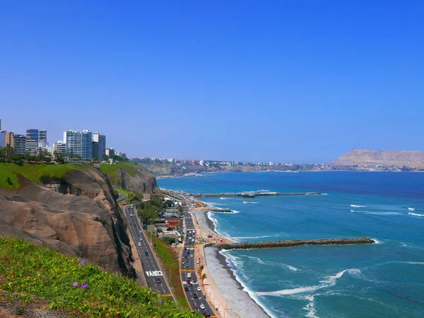 Vista Panoramica Sud Della Baia Lima Dalla Cima Una Scogliera — Foto Stock