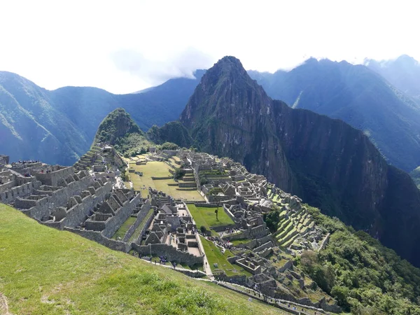 Cywilizacji Inków Machu Picchu Malownicze Ruiny Górach Regionie Cuzco Peru — Zdjęcie stockowe