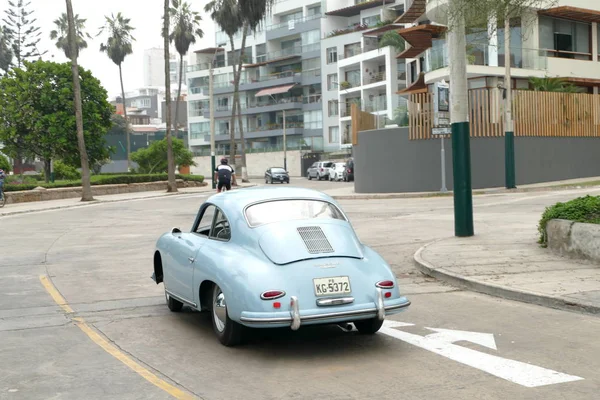 Lima Pérou Avril 2018 Vue Arrière Latérale Une Vieille Porsche — Photo