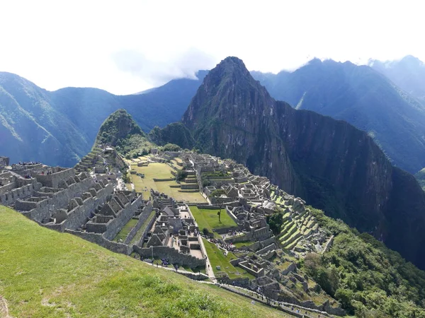 Vista Panorâmica Das Ruínas Machu Picchu Região Cusco Peru — Fotografia de Stock