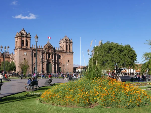 Cuzco Peru Július 2017 Tér Cusco Város Egy Szép Napon — Stock Fotó