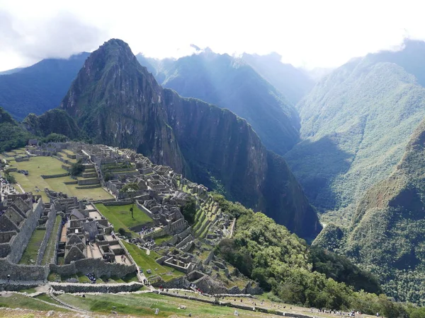 Machu Picchu Die Stätte Aus Dem Jahrhundert Peru — Stockfoto