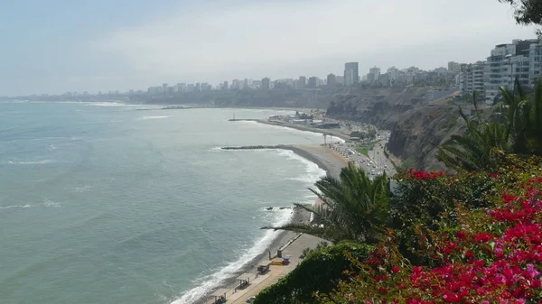 Malebný Výhled Záliv Lima Barranco Okresu Lima Severu — Stock fotografie