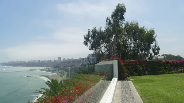 Vista Panoramica Dal Quartiere Barranco Lima Nord Della Baia Lima — Foto Stock