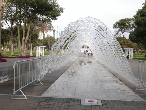 Vista Panorámica Día Fuente Del Túnel Circuito Mágico Del Agua — Foto de Stock