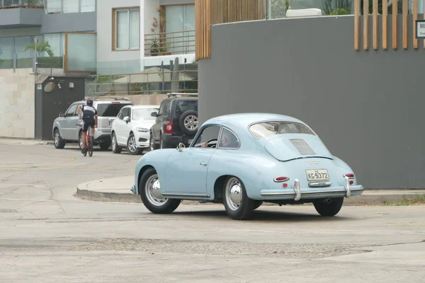 Lima Pérou Avril 2018 Vue Arrière Latérale Une Vieille Porsche — Photo