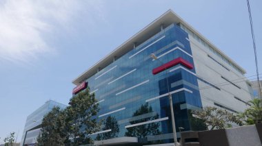 Doğal bölge Lima San Isidro dış cephe cam malzeme Brezilya Merkez şirket görünümünü bina modern Odebrecht adlı.