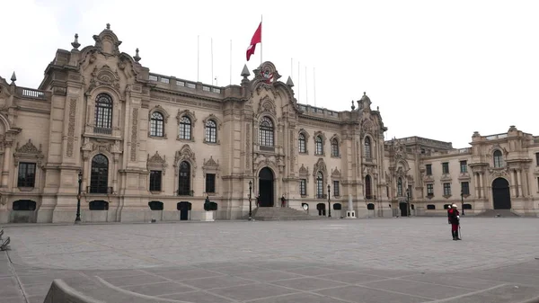 Vista Del Palacio Presidencial Con Sus Balcones Históricos Coloniales Encuentra — Foto de Stock