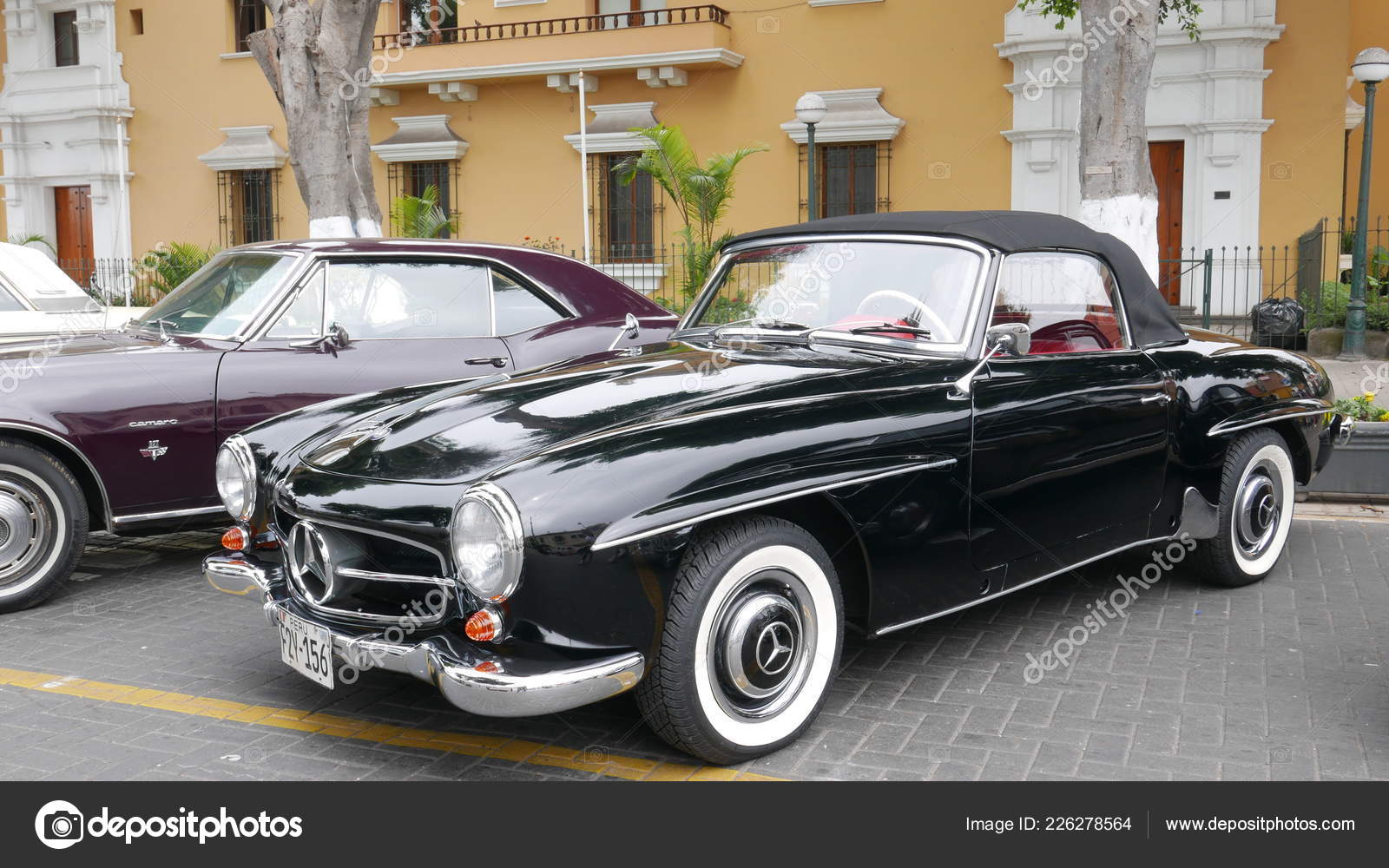 Lima Peru October 2018 Front Side View Skill Black Mercedes