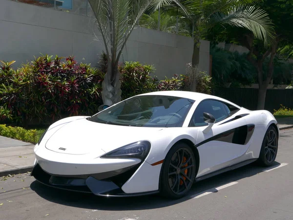 Lima Perú Enero 2017 Vista Frontal Lateral Coche Deportivo Mclaren — Foto de Stock