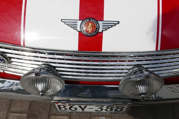 Lima Peru Mai 2018 Close Einer Frontansicht Rot Weißes Cabrio — Stockfoto