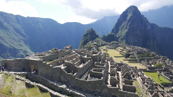 Vista Panorámica Las Ruinas Machu Picchu Región Del Cusco Perú — Foto de Stock