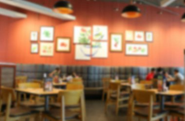 arka plan için bulanık modern restoran 