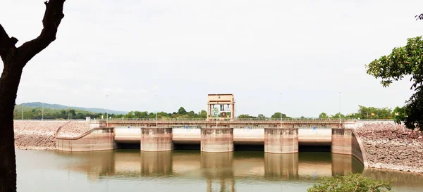 view of dam bridge over the lake