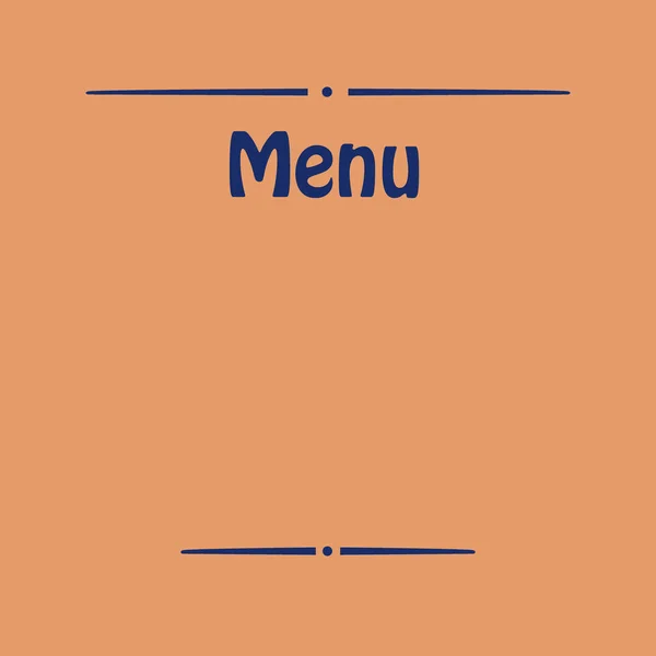Тарелка для меню — стоковый вектор