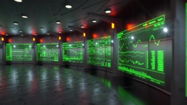 Animasyon fütüristik monitör otomatik Fx Ticaret Borsası gerçek zamanlı borsa bilgilerini görüntüleme.
