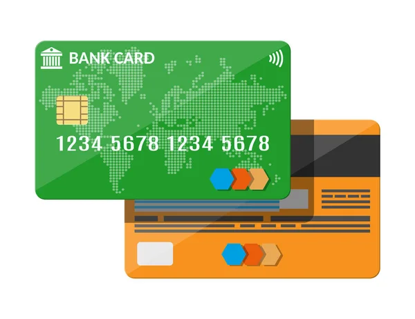 Tarjeta bancaria, plantilla de tarjeta de crédito . — Vector de stock