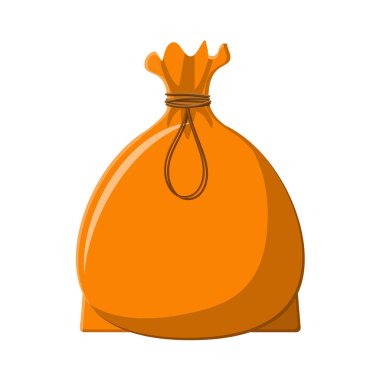 Tekstil tam çanta. İp olan bez torba.