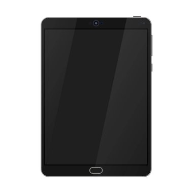 gerçekçi tablet pc bilgisayar boş bir ekran ile.