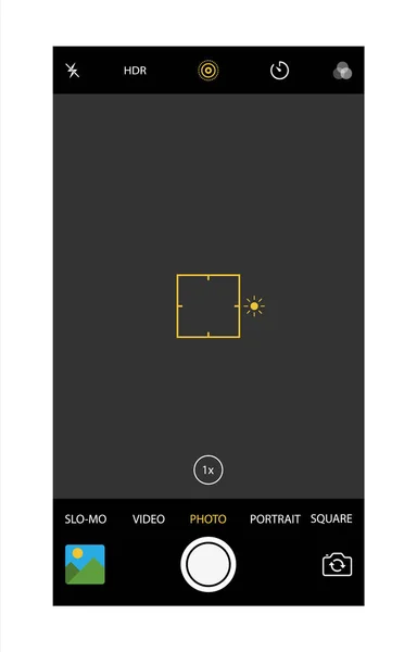 Application de caméra smartphone moderne . — Image vectorielle