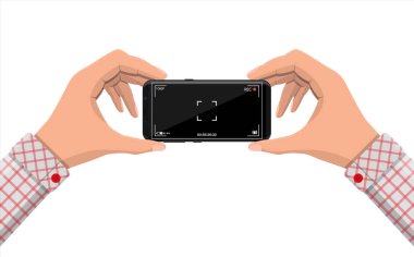 Modern smartphone ile kamera uygulaması.