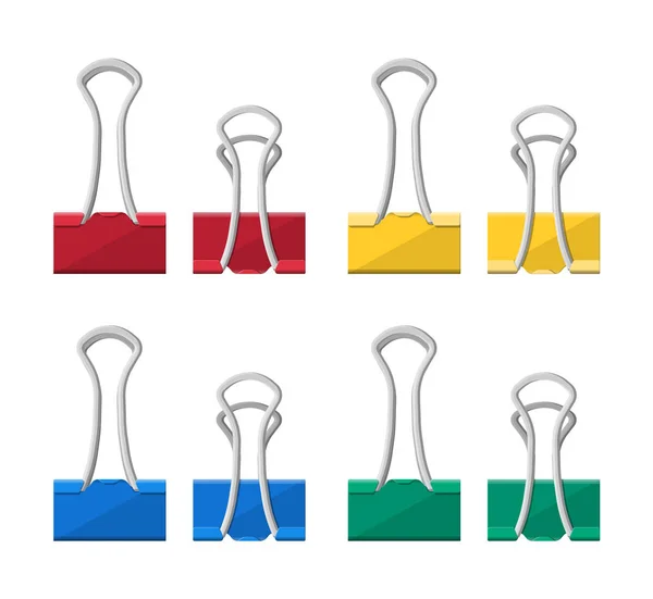 Clip leganti colorati. Clericale clothespin . — Vettoriale Stock