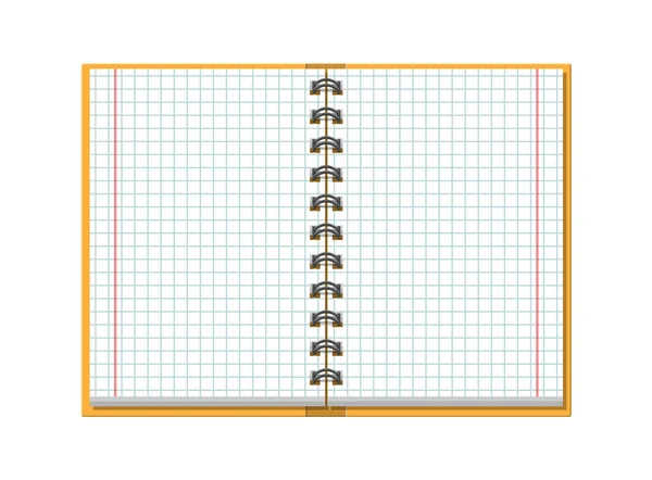 Gecontroleerd school notebookpapier. — Stockvector