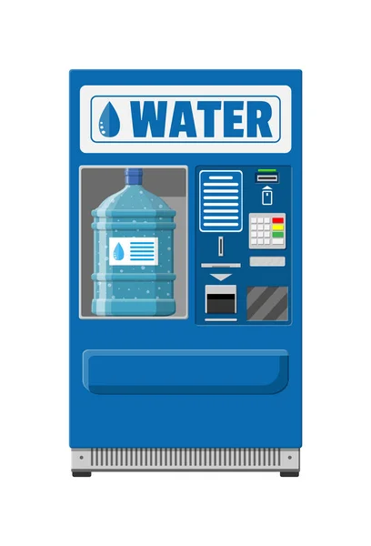 Máquina automática de venda automática com água potável — Vetor de Stock