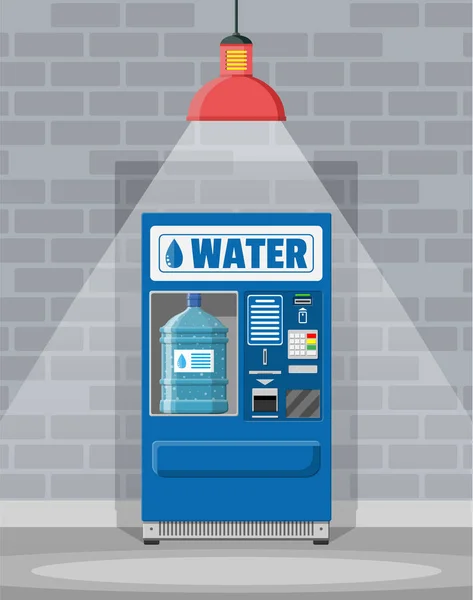 Máquina automática de venda automática com água potável — Vetor de Stock
