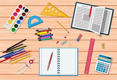 Öğrenciler ahşap Resepsiyon.